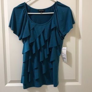 Notations - NWT ruffle dressy top - size small